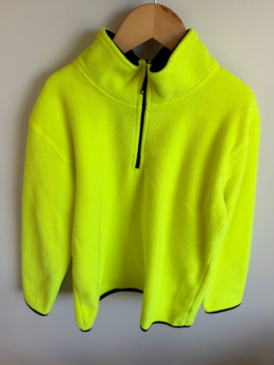 Fleece Neon Half Zip Sweater / 12 years