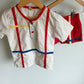 Vintage Stripes Red T-Shirt + Shorts Set / 3T
