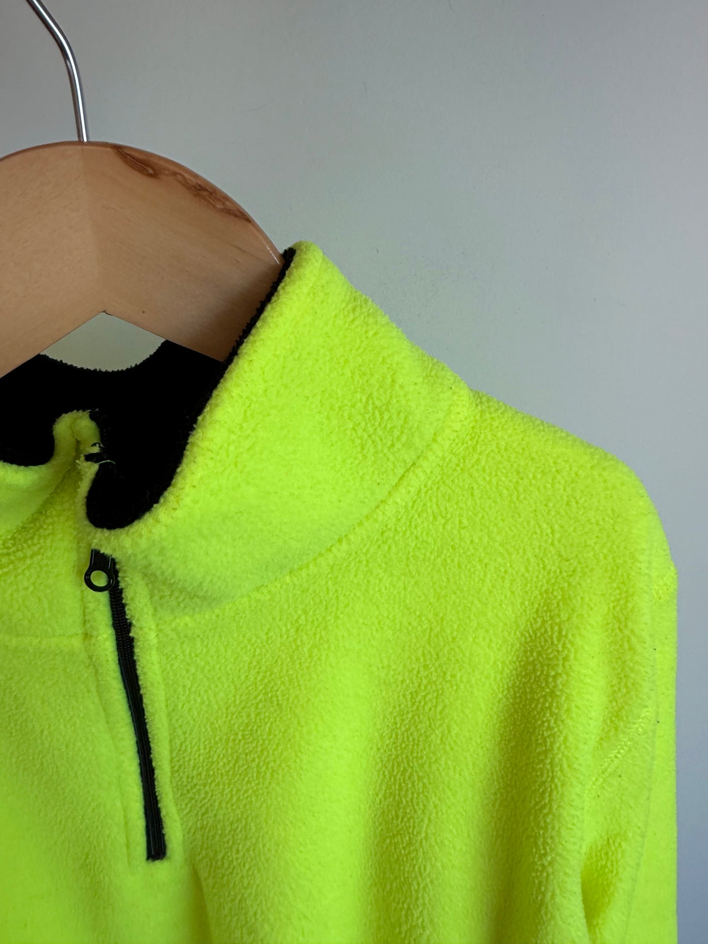 Fleece Neon Half Zip Sweater / 12 years