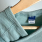 Dusty Blue Rib Side Snap Long Sleeve / 6-9m