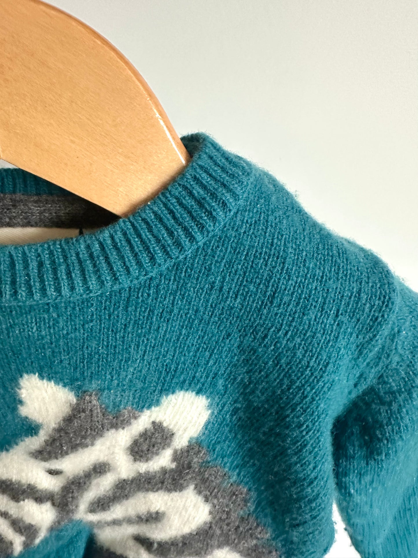 Lambs Wool Zebra Sweater / 6-12m