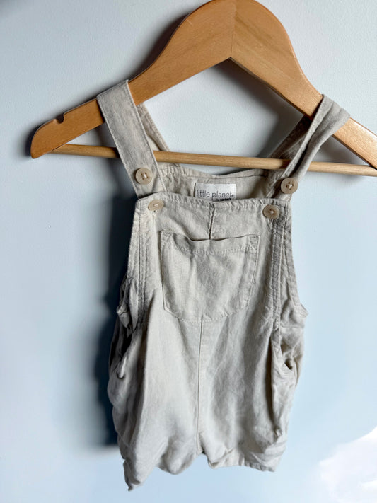 Beige Short Overalls / 12m