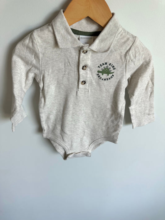 Team Dino Collared Bodysuit / 18m
