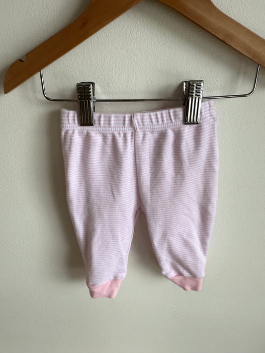 Tapered Pink Striped Pants / 6m