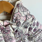 Floral Fold Over Hands + Feet Bunting Suit / 9-12m