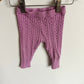 Pink Thick Cable Knit Leggings/ 6-9m