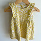 Yellow Dotted Ruffle Dress / 12m