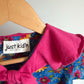 Vintage Floral Pink Collar Top / 18-24m