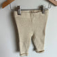 Cream Fuzzy Knit Leggings / 9-12m