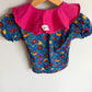 Vintage Floral Pink Collar Top / 18-24m