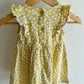 Yellow Dotted Ruffle Dress / 12m