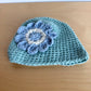 Handmade Flower Toque / 6-12m?