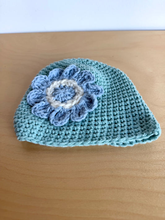 Handmade Flower Toque / 6-12m?