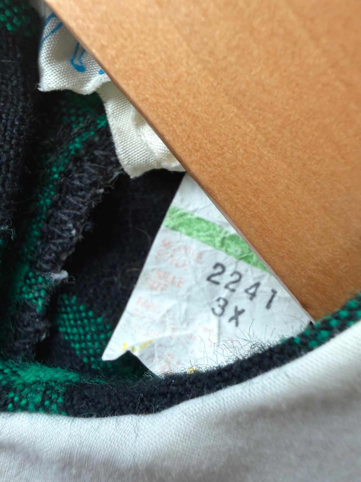 Vintage Green Windowpane Collared Dress / 3T