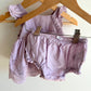 Gap Lilac Eyelet Tunic + Bloomers Set / 6-12m