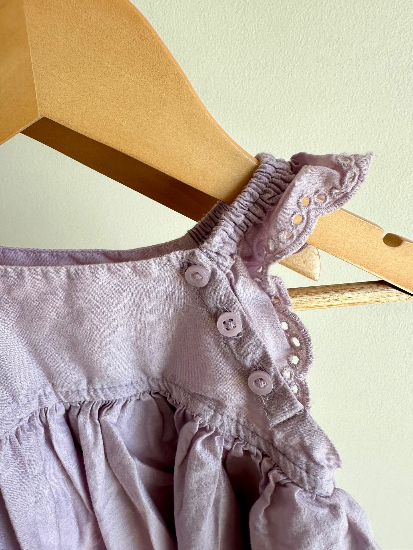 Gap Lilac Eyelet Tunic + Bloomers Set / 6-12m