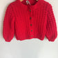 Handmade Red Knit Cardigan / 3T?