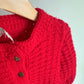 Handmade Red Knit Cardigan / 3T?