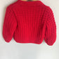 Handmade Red Knit Cardigan / 3T?