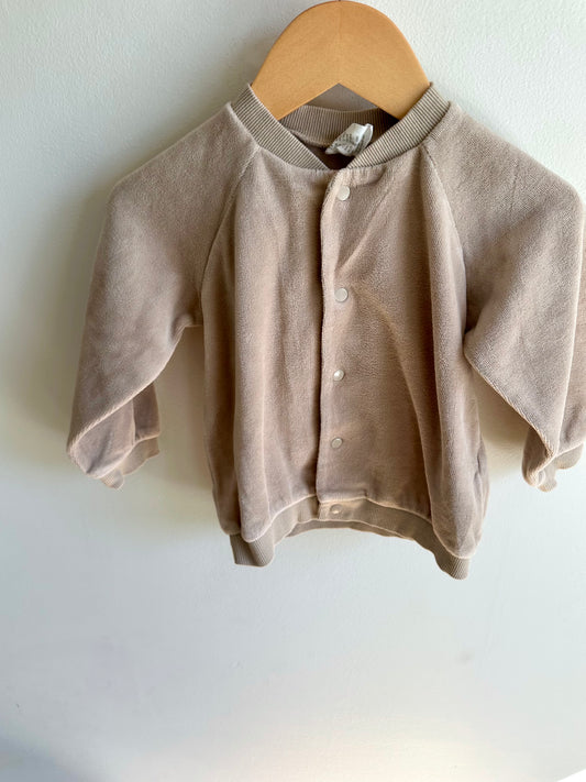 H&M Soft Tan Button Up Sweater / 12-18m