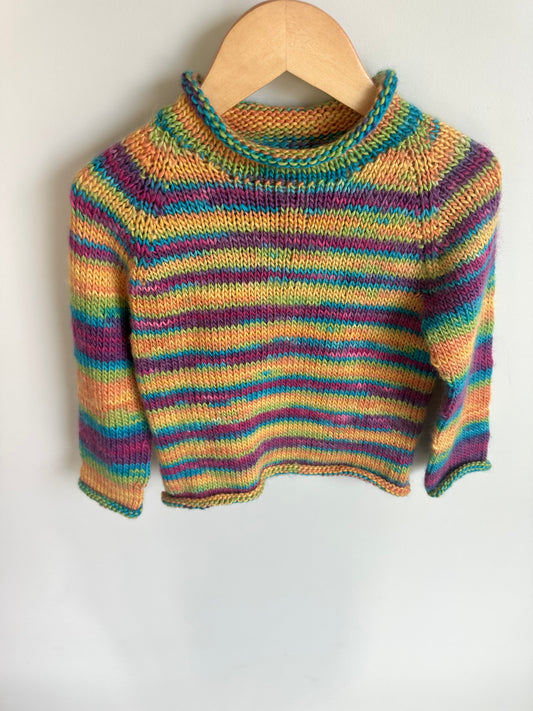 Handmade Striped Colorful Sweater / 2T?