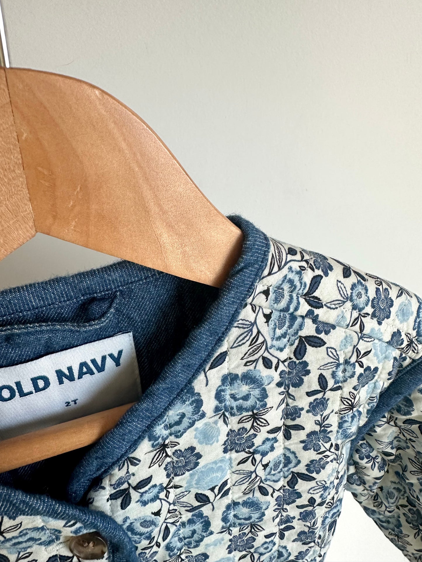 Quilted Floral Pocket Coat / 2T