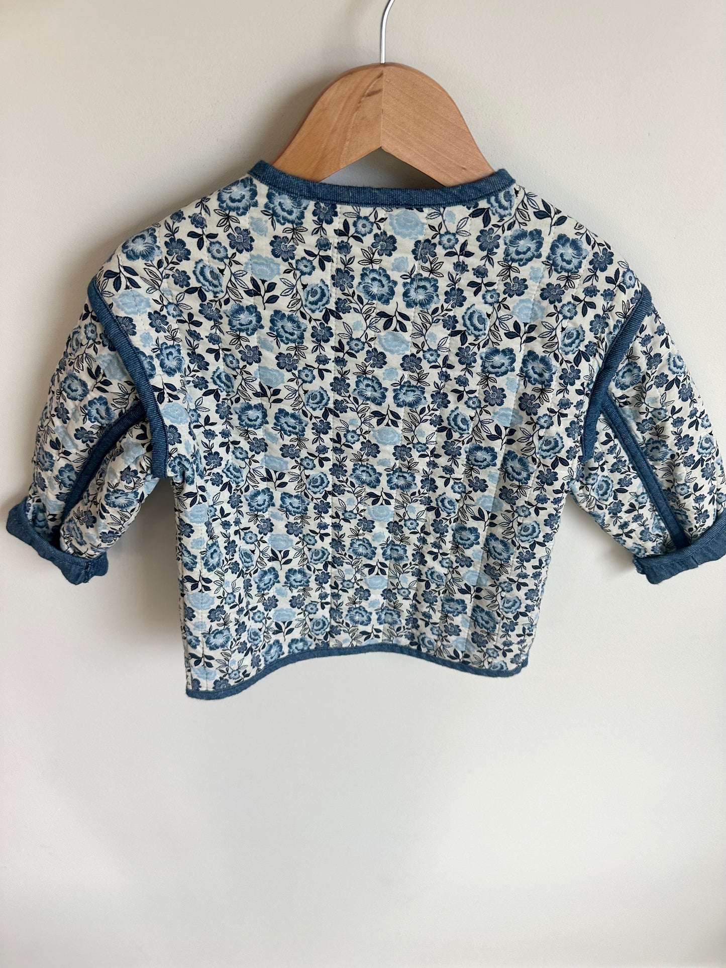 Quilted Floral Pocket Coat / 2T