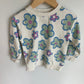 Crew Neck Green Flower Sweater / 3T