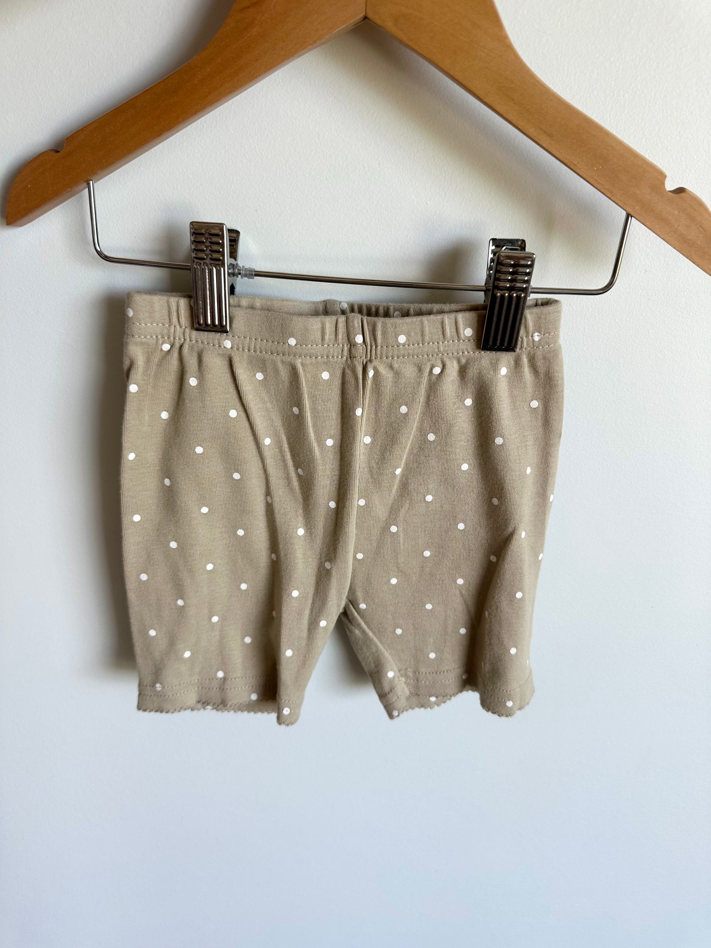 Tan Polka Dot Biker Shorts / 2T