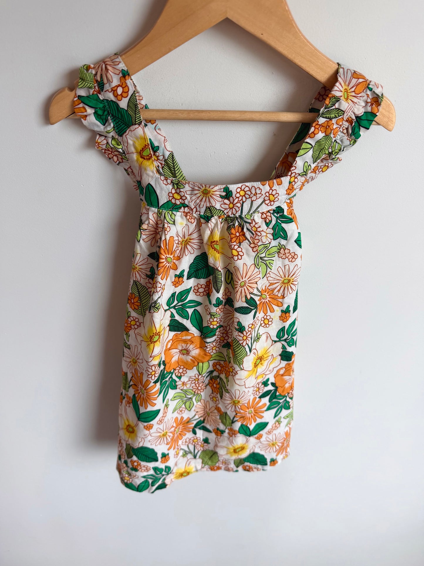 Floral Cotton Lined Dress / 2T