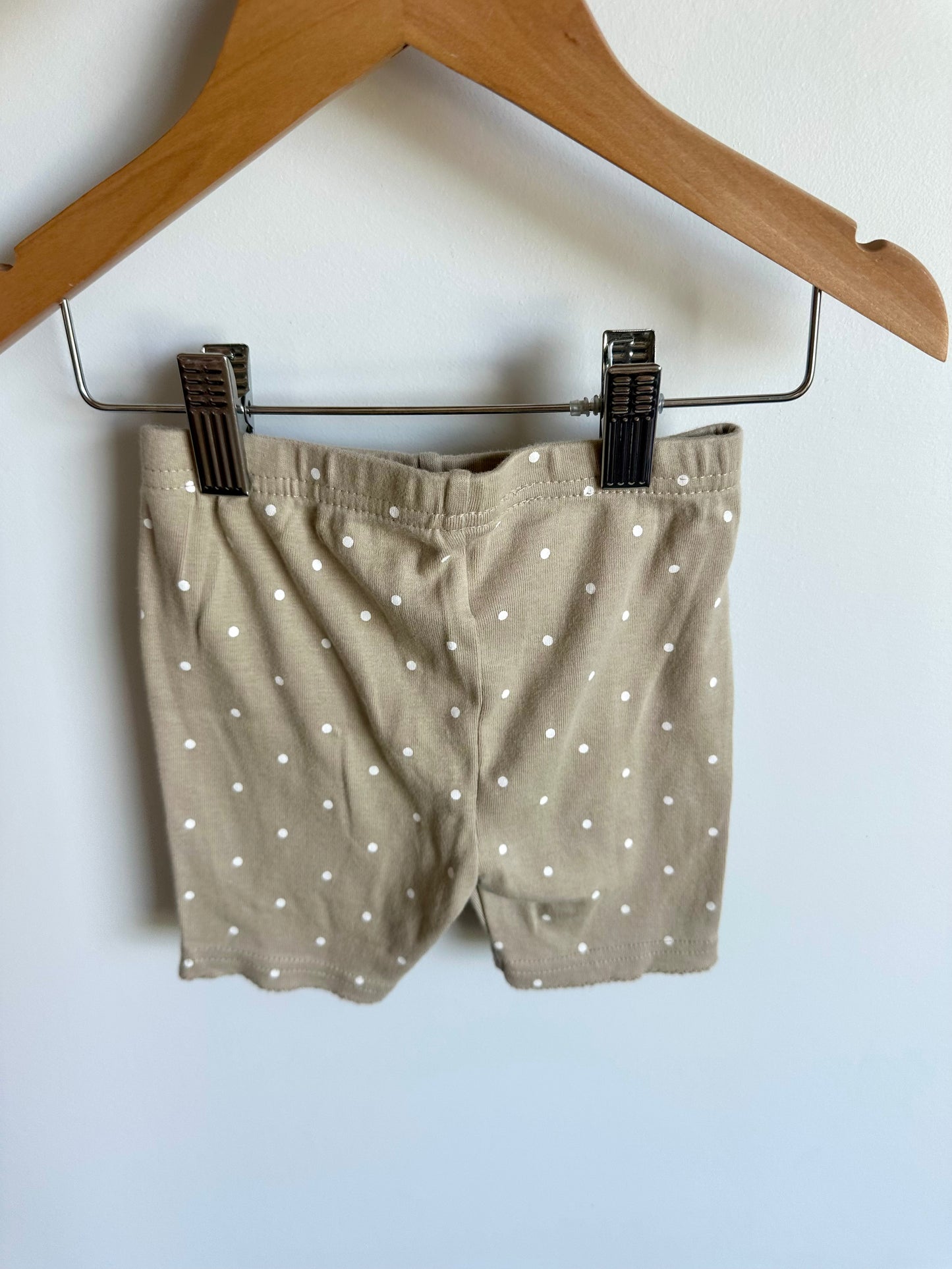 Tan Polka Dot Biker Shorts / 2T