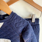 Navy Quilted Sweater + Pants Set / 6-12m