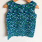 Vintage Checkered Blue + Green Dress  / 2T?