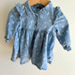 Gap Chambray Floral Dress / 6-12m