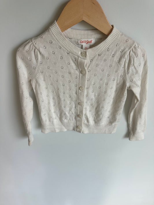 Eyelet Cream Cardigan (PLAY) / 2T