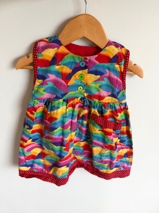 Vintage Dolphin Colored Dress / 18-24m?