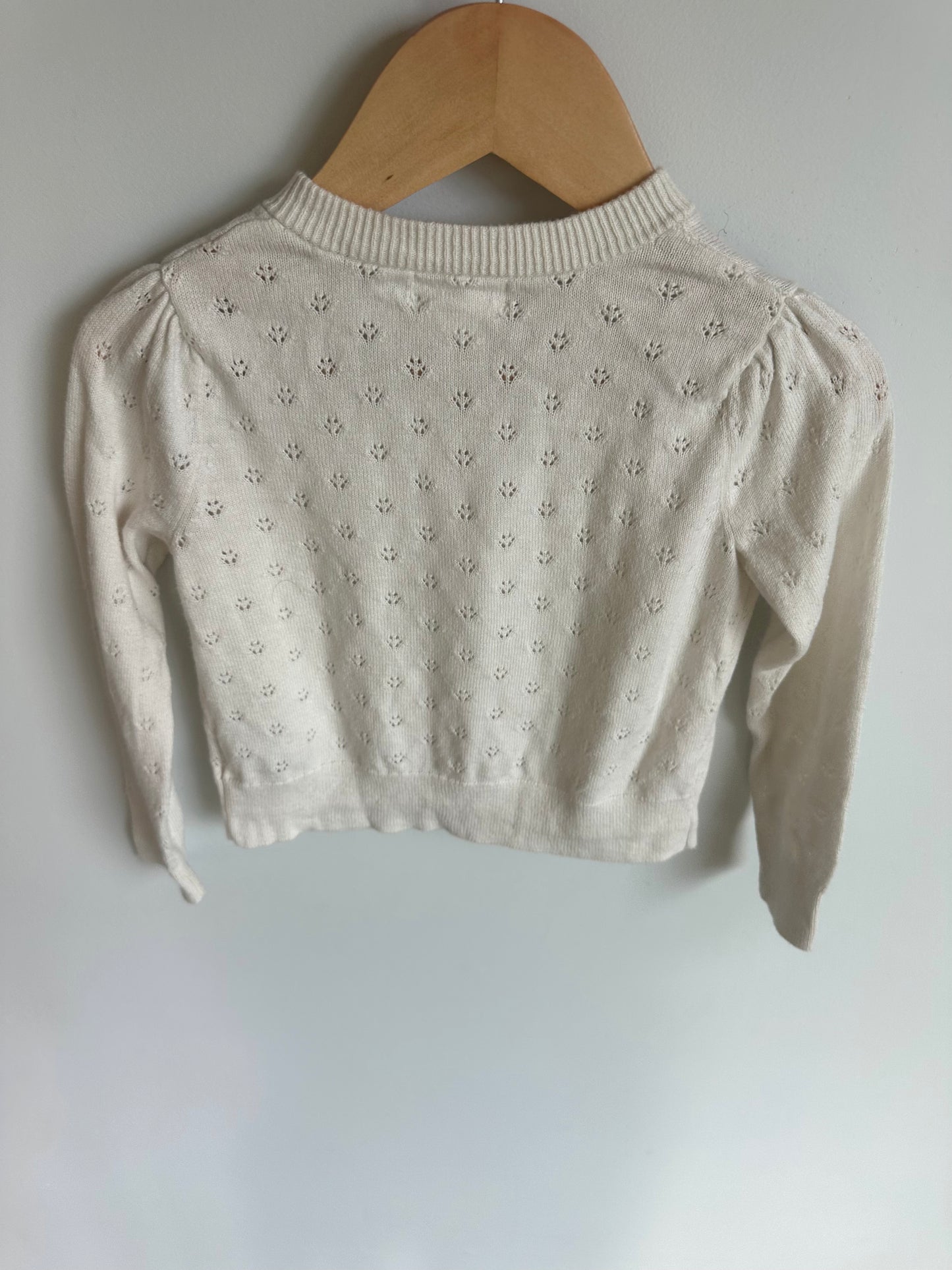 Eyelet Cream Cardigan (PLAY) / 2T