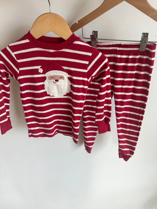 Santa Striped PJ Set / 24m-2T