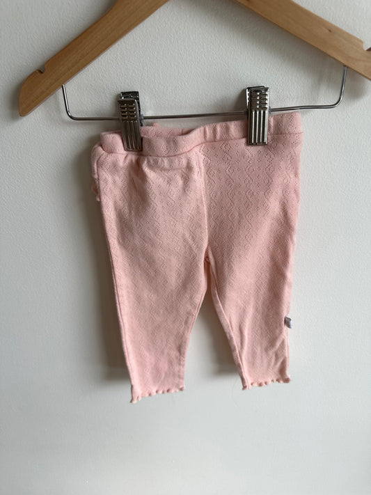 Eyelet Pink Leggings / 6-9m