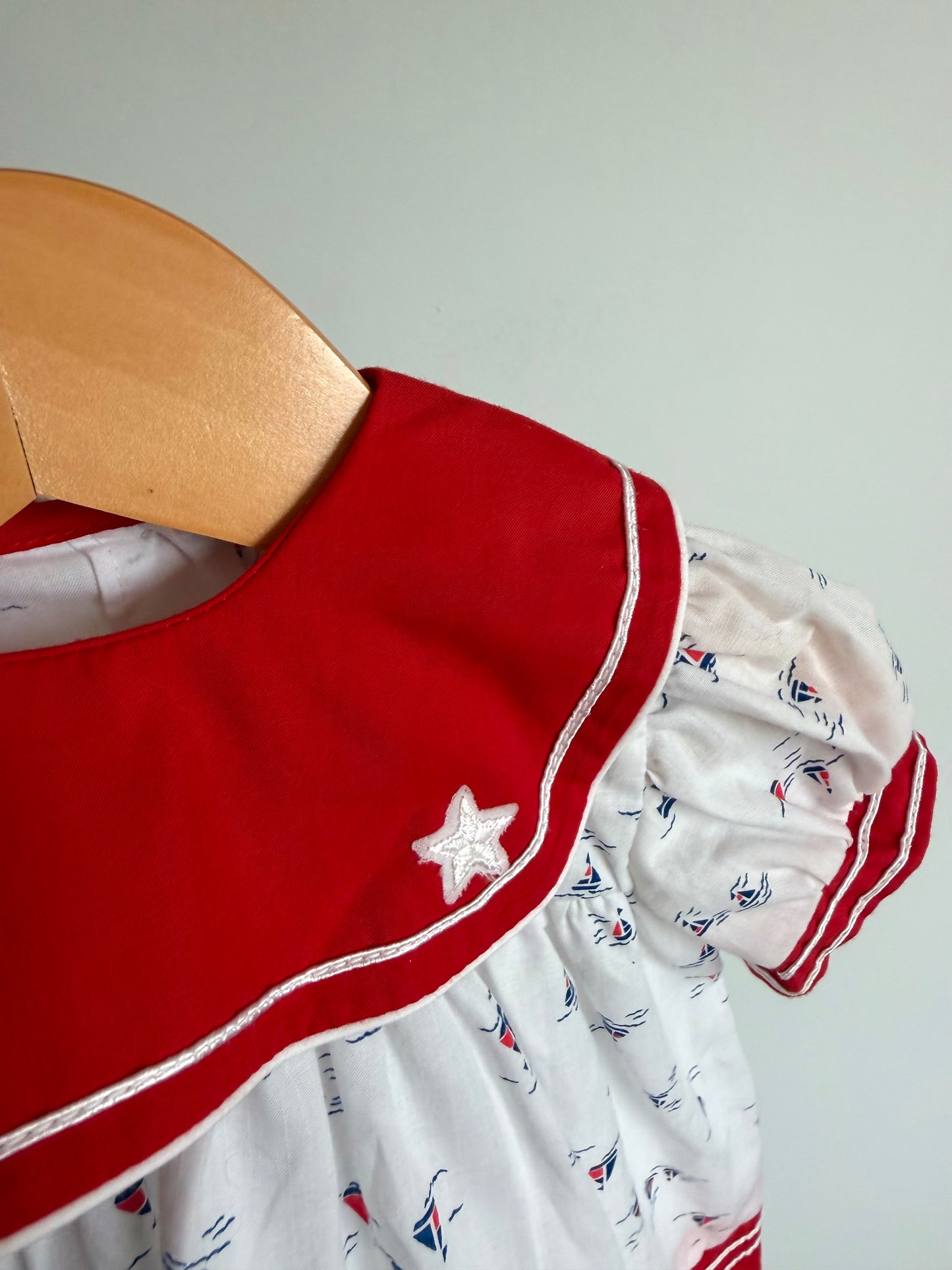 Vintage Sailboat Dress / 12-18m