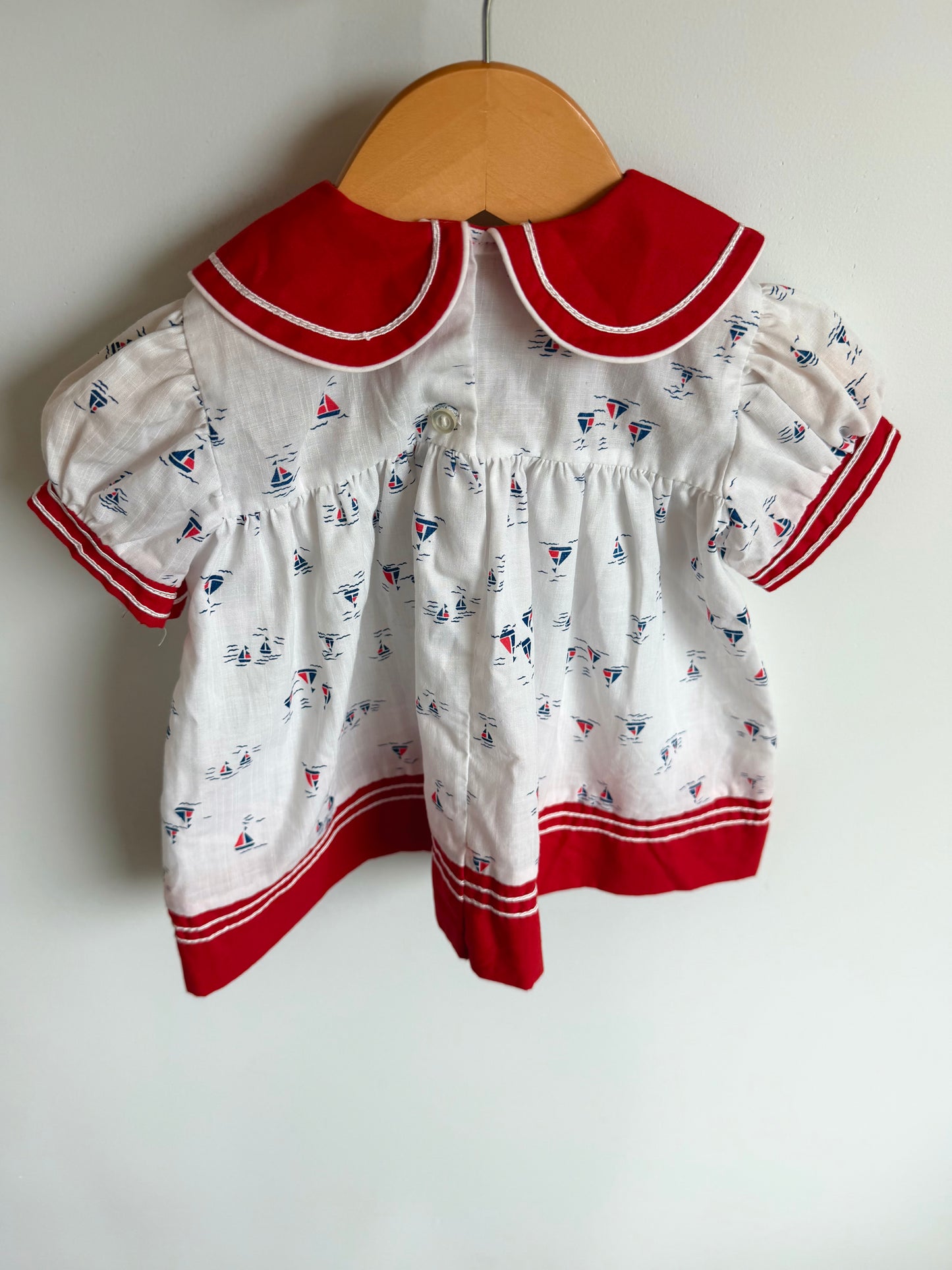 Vintage Sailboat Dress / 12-18m