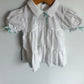 Vintage White with Blue Ribbon Dress / 6-12m