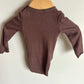 Wheat Organic Cotton Brown Bodysuit / 6-9m