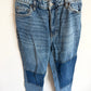 High Rise Two Toned Jeans  / Size 0 (size 12 years?)