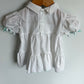 Vintage White with Blue Ribbon Dress / 6-12m