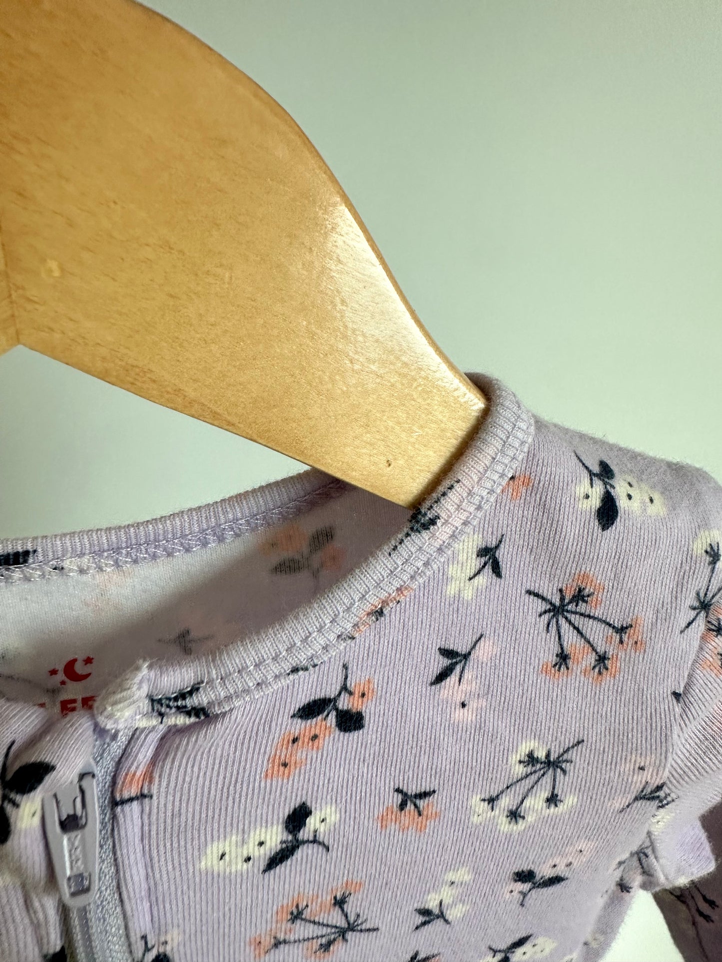 Light Purple Floral Sleeper / 18-24m