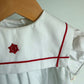 Vintage Sailor with Red Trim White Dress / 12m