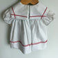 Vintage Sailor with Red Trim White Dress / 12m