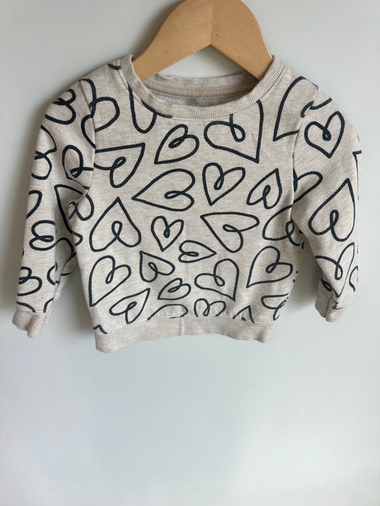 Heart Lines Sweater / 2T