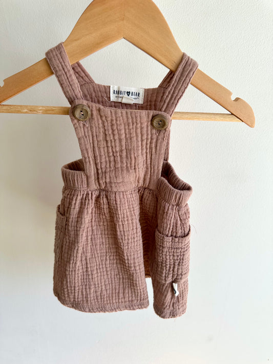 Organic Fawn Muslin Dress / 0-3m